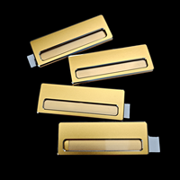 Badge nominatif vierge en aluminium électroplaqué avec impression UV personnalisée, support magnétique (style tendance, utilisation publicitaire, plaque plate) JINFUJIA