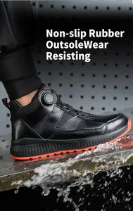 편안하고 부드럽고 가벼운 마이크로 화이버 가죽 안전 신발은 방수 및 미끄럼 방지 기능이 있으며 ISO는 OEM/ODM 지원