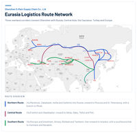 Service de logistique routière internationale porte-à-porte, agent de transport aérien de fret vers l'Asie centrale pour les marchandises
