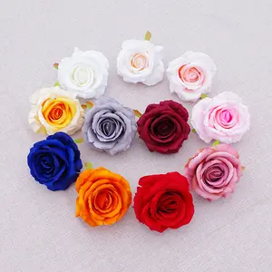 China Supplier Wholesale Artificial Flowers Rose Faux Orange Silk Roses