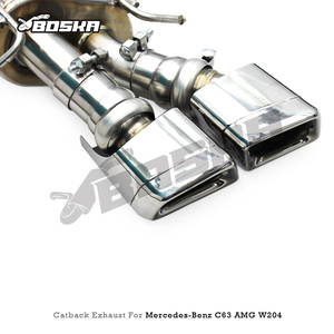ท่อไอเสียสแตนเลส BOSKA Valvetronic สำหรับ Mercedes-Benz C63 AMG W204 6.2L ปี 2011-2015 หนา 1.5 มม. ผิวขัดเงา - Product Image 6