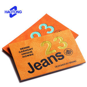 Tùy chỉnh tốt nhất khả năng hiển thị chăm sóc có thể giặt nhãn in ấn thương hiệu jeans quần áo da vá được thiết kế cho hàng may mặc nhãn - Product Image 1