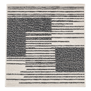 Tapis moderne abstrait noué à la main en laine de Nouvelle-Zélande écologique à poils ras - Product Image 1