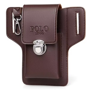Vente chaude Hommes En Cuir Business Design <span class=keywords><strong>Ceinture</strong></span> Pochette Taille Téléphone Poche Cas Style pour Compatible - Product Image 1