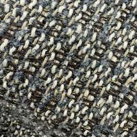 Tissu Tweed Classique Tissé en Mélange Laine et Polyester Teint en Fil pour Sacs, Robes et Vêtements