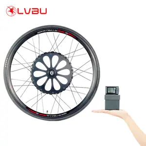 Lvbu 올인원 휠 전기 자전거 변환 키트 350w 500w 풀 무선 원 휠 ebike 변환 키트