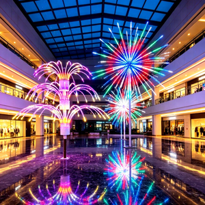 RGB Dynamic <b>LED</b> Firework <b>Lights</b> IP65 Waterproof Customized Colors App/Remote Control for Indoor/Outdoor Holiday Events Shopping - Product Image 1