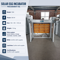 Incubateur solaire avancé entièrement automatique 1584 oeufs Setter incubateur d'oeufs d'équipement d'élevage de volaille numérique