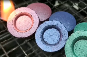 ホンチアン クイックライト バーニング 33mm カラフルフルーツウッド インセンスフレーバー ラウンドシーシャ バフック ブラックチャコール 50-60分 無煙 - Product Image 4