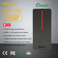 Lecteur de contrôle d'accès RFID à double fréquence tout métal étanche OSDP 125kHz 13.56MHz Carte NFC cryptée IP65 Wiegand 26-37bit