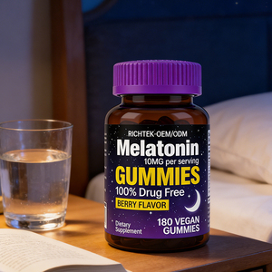 素食清真GMP认证热卖自有品牌深度睡眠软糖素食褪黑激素软糖 - Product Image 5