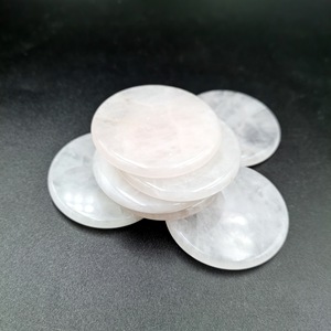 White Crystal Round <b>Eyelash</b> Extension Pad 50mm <b>Reusable</b> Jade Sheet For Lash Application - Product Image 1