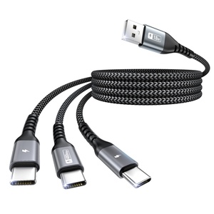 SUNGUY 3-in-1 18W USB C Data <b>Cable</b> <b>Fast</b> <b>Charging</b> <b>Cable</b> Type C Charger for Mobile Phone Power Bank and Car Use - Product Image 1