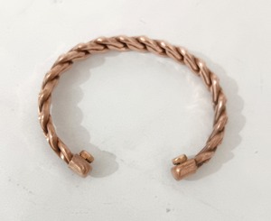 Classic Handcrafted Copper Bangle Bracelet With Magnetic Design Adjustable Fit For Men Women Casual And Formal Styling - Product Image 3