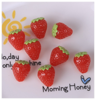 Lot de 20 mini-breloques 3D en résine, mignonnes, motif fruits fraises, pour bijoux, coques d'iPhone, cuisine, aliments, jouets en pâte à modeler pour enfants
