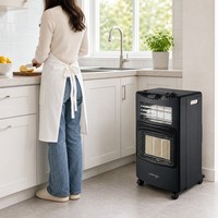 Chauffage infrarouge pliable 3 brûleurs gaz et électrique certifié CE 2-en-1 portable GPL propane domestique écoénergétique