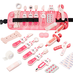 Juego <span class=keywords><strong>de</strong></span> simulación <span class=keywords><strong>de</strong></span> doctor y enfermera <span class=keywords><strong>de</strong></span> conejos para niños, con riñonera, juguete <span class=keywords><strong>de</strong></span> <span class=keywords><strong>madera</strong></span> para juego <span class=keywords><strong>de</strong></span> rol entre padres e hijos, entrenamiento <span class=keywords><strong>de</strong></span> habilidades interactivas 4-6 años - Product Image 6