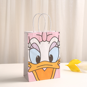 Kraft Kağıt Çanta Karikatür Fare Baskılı Kurdele Aksesuarları Giyim Partileri Yiyecek Mısır Saklama Hediye Vermek İçin Diwali Paskalya - Product Image 4