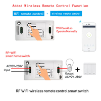 Interruptor Inteligente Wifi Tuya 16A de 2 Vías con Temporizador, Automatización Inalámbrica Smart Life, Compatible con Alexa y Google Home, Red NFC, 10A Máx., Mini