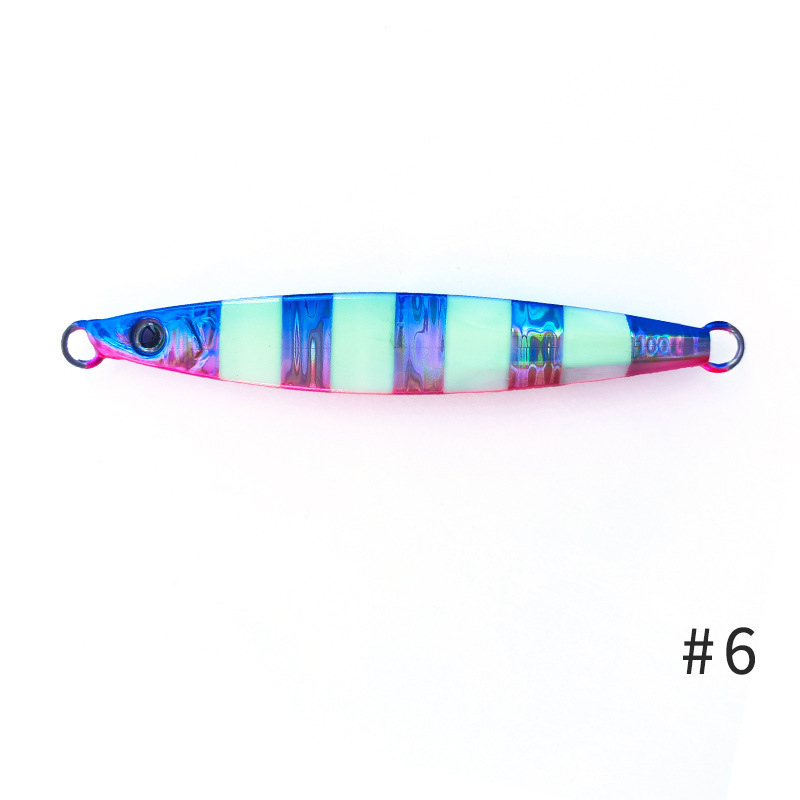 6 blue-backed pink belly-single-sided glow-in-the-dark strip
