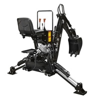 Aksesoris Excavator Hidrolik LW5 Model 15-25hp untuk Traktor Mini, Sistem Pasang 3 Titik, Cocok untuk Penggalian dan Pembuatan Parit di Pertanian