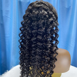 Perruque Lace Front Wig naturelle bouclée, cheveux humains, Deep Loose Wave Bang, 13x4, 13x6, 18 <span class=keywords><strong>20</strong></span> 22 26 28 30 pouces, vente en gros - Product Image 2