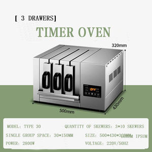 Parrilla de Barbacoa Tipo Cajón de Venta Directa de Fábrica, Parrilla de Barbacoa con Temporizador de Temperatura Constante, Parrilla de Barbacoa Interior para Centros Comerciales - Product Image 2