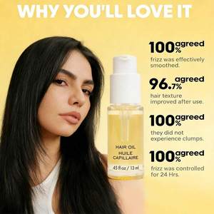 Aceite para el cabello de 13 ml, ligero y multiusos, con aceite de borraja para cabello rizado, lacio y dañado, nutritivo, que realza el brillo e hidrata. - Product Image 6