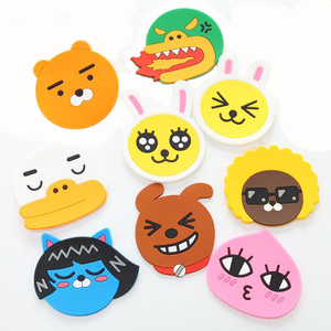 Custom Printed Logo Promotional 3D Round Rubber Coaster for Drink Cup Mat Set Soft PVC Rubber Coaster Bar Beer Custom Coaster