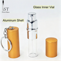 Atomiseur de parfum rechargeable 5 ml 10 ml, coque en aluminium, intérieur en verre, mini vaporisateur portable à fine brume, flacon de parfum pour échantillon cosmétique