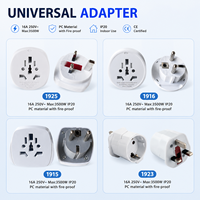 Adaptador Universal 16A 250V 3500W IP20 con Enchufe y Tomacorriente, Convertidor de Viaje Multi-Enchufe para Enchufe Schuko de la UE, para Interiores, Hogar y Oficina