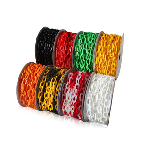 Chaîne de signalisation routière <span class=keywords><strong>en</strong></span> <span class=keywords><strong>plastique</strong></span> à maillons, <span class=keywords><strong>en</strong></span> PE, noire, jaune, blanche, <span class=keywords><strong>rouge</strong></span>, orange - Product Image 1