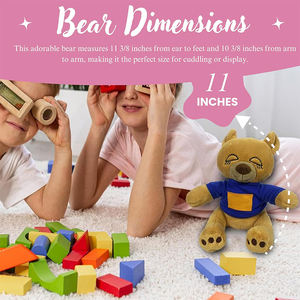 Coussin en peluche doux personnalisé U723 Ours en peluche mignon animaux en peluche ronflement jouet poupée pour enfants cadeaux décoration de la maison - Product Image 4