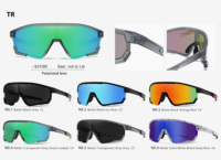 Lunettes de soleil sport polarisées S17103, protection UV400, protection intégrale, enveloppantes, pour le cyclisme, la course à pied et les activités de plein air.
