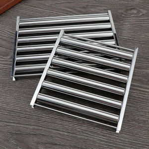 Stainless Steel Hot Dog Sausage Roller Rack Steamer with Long Wood Handle Eco-Friendly Portable 5 Section Brat <strong>Griller</strong> BBQ <strong>Tool</strong> - Product Image 6