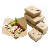 New Arrival Lunch Box Grey Corrugated Cardboard Kraft Paper Soft Folding Fancy Packaging Embossed Folding Kraft for Food Storage