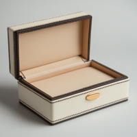 Emballage cadeau cosmétique de luxe sur mesure, boîte à parfum, boîte en cuir PU faite à la main