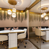 Conception d'intérieur moderne et personnalisée pour salon de manucure & Mobilier sur mesure pour salon de manucure - Personnalisation complète de l'espace commercial pour salon de manucure
