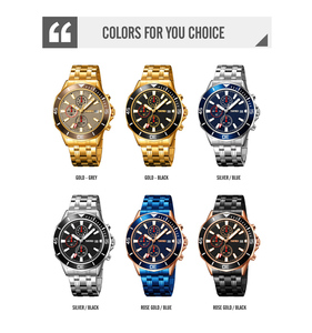 Montre à quartz avec logo personnalisé pour hommes, style professionnel, bracelet en acier inoxydable, boîtier en alliage étanche de 22mm, petit trois aiguilles à la mode - Product Image 6