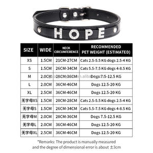 Kerah anjing berlian kerah anjing grosir pabrik dengan huruf untuk hewan peliharaan Dekorasi nama dapat disesuaikan. Kerah kulit PU - Product Image 5