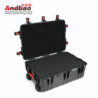 Vente flash - Boîte à outils étanche Andbao personnalisable OEM/ODM avec roues, trois couches, fermetures à loquets, indice de protection IP67, antichoc, garantie de 3 ans