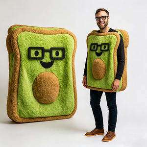 Costume en peluche Toast à l'<span class=keywords><strong>avocat</strong></span> pour adulte, tenue amusante en forme de nourriture, <span class=keywords><strong>déguisement</strong></span> pour Halloween, carnaval, fête, spectacle, cosplay - Product Image 3
