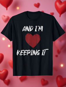 Divertente maglietta per San Valentino, camicia casual in cotone bianco, vestibilità ampia, con motivo a cuore - Product Image 2