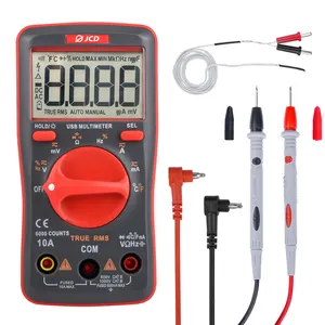 JCD UM616 USB Charge Digital multimeter 6000 counts Auto Ranging AC/DC Voltage digital display for electrician Tester UM16