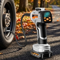 Handheld ABS Car Tyre Inflator Pump with Tire Pressure Monitor Portable Digital Pressure Gauge for Car/Motorcycle/Bike