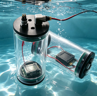 Compartiment étanche IP68 en aluminium et acrylique pour la protection des équipements électroniques sous-marins, 10-500 mètres