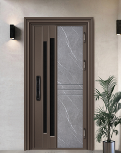 Cửa an ninh bằng thép không gỉ hiện đại cho khu dân cư sử dụng chống trộm bên ngoài với hướng dẫn sử dụng mở thành phẩm - Product Image 6