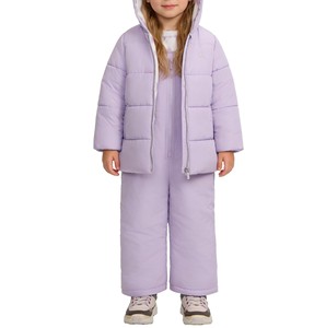 <span class=keywords><strong>Combinaison</strong></span> <span class=keywords><strong>de</strong></span> <span class=keywords><strong>ski</strong></span> pour filles, 2 pièces, imperméable, respirante, coupe-vent, écologique, à capuche, avec fermeture éclair, chaude, pour l'hiver - Product Image 2