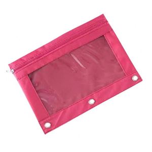 Estuche para lápices de tela Oxford de tres orificios, carpeta de hojas sueltas, almacenamiento duradero de gran capacidad para suministros escolares y de oficina - Product Image 6