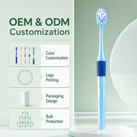 Brosse à dents manuelle pour adultes, marque privée OEM, logo personnalisé, vente en gros et au détail